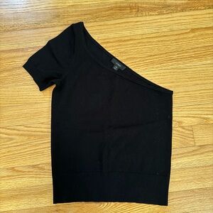 NWOT J. Crew Black Off-Shoulder Top